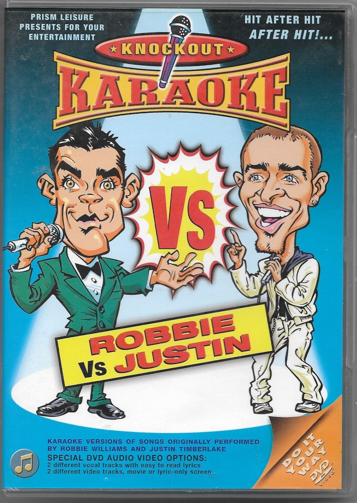 Knockout Karaoke Robbie Vs Justin DVD POSTED 48 HOURS TRACKED