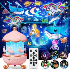 Sensory Lights Sound Machine Baby Night Light Projector Sensory Toys for Kids...