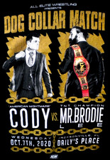 AEW Wrestling 2020 Dog Collar Match Cody Mr. Brodie Lee T Shirt ? Medium ?