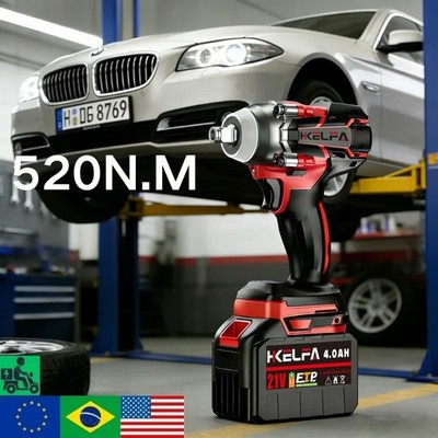 520N.M Brushless Electric Impact Wrench Impact gun 1/2 Reverse Cordless Wrenches