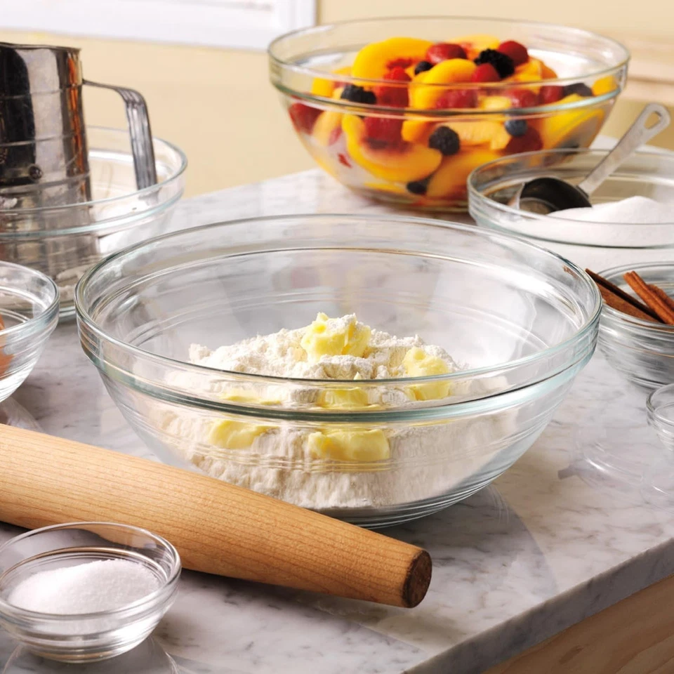 Stackable Glass Bowl Collection - Made In France - Image 3 of 3