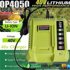 Rapid OP401 Charger For Ryobi 40V 6.0Ah Battery 40 Volt Lithium OP4050 OP40602