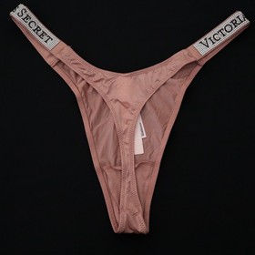 3 Victoria's Secret Very Sexy Satin Logo Shine Strap Thong Panty LOT XS M L