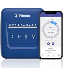 Pihode 8-Zone WiFi Smart Sprinkler Controller Weather Alexa Google Timer New