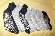 8 PR New toddler 1T -2T non slip Gripper Socks NEW boys girls black gray white