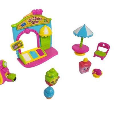 Playgo Ice Cream Shop Playset Scooter Figures Table Chair Pretend Play Toy