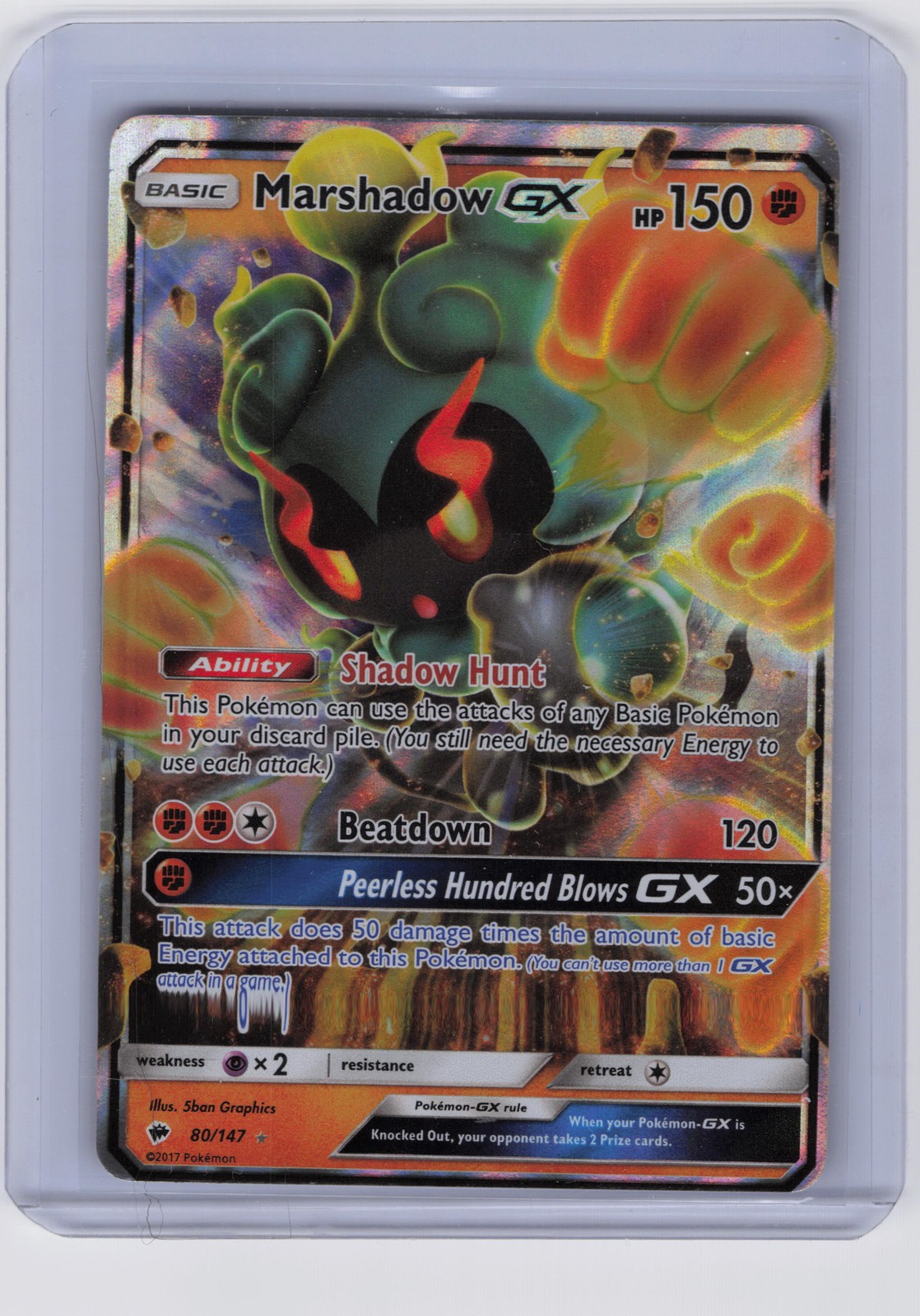 Marshadow GX Ultra Rare SM - Burning Shadows 80/147 NM