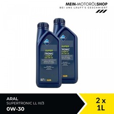 Aral SuperTronic LL III/3 0W-30 VW Mercedes BMW Motor&ouml;l 2x1 Liter = 2 Liter
