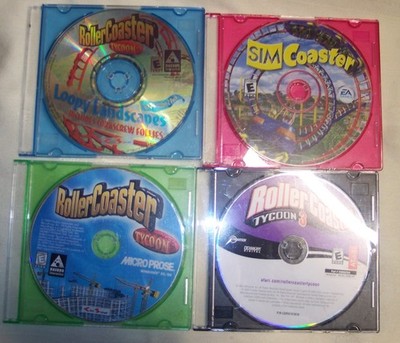 Tycoon PC CD-ROM Game Lot of 3 Rollercoaster Tycoon AND SIM COSTER