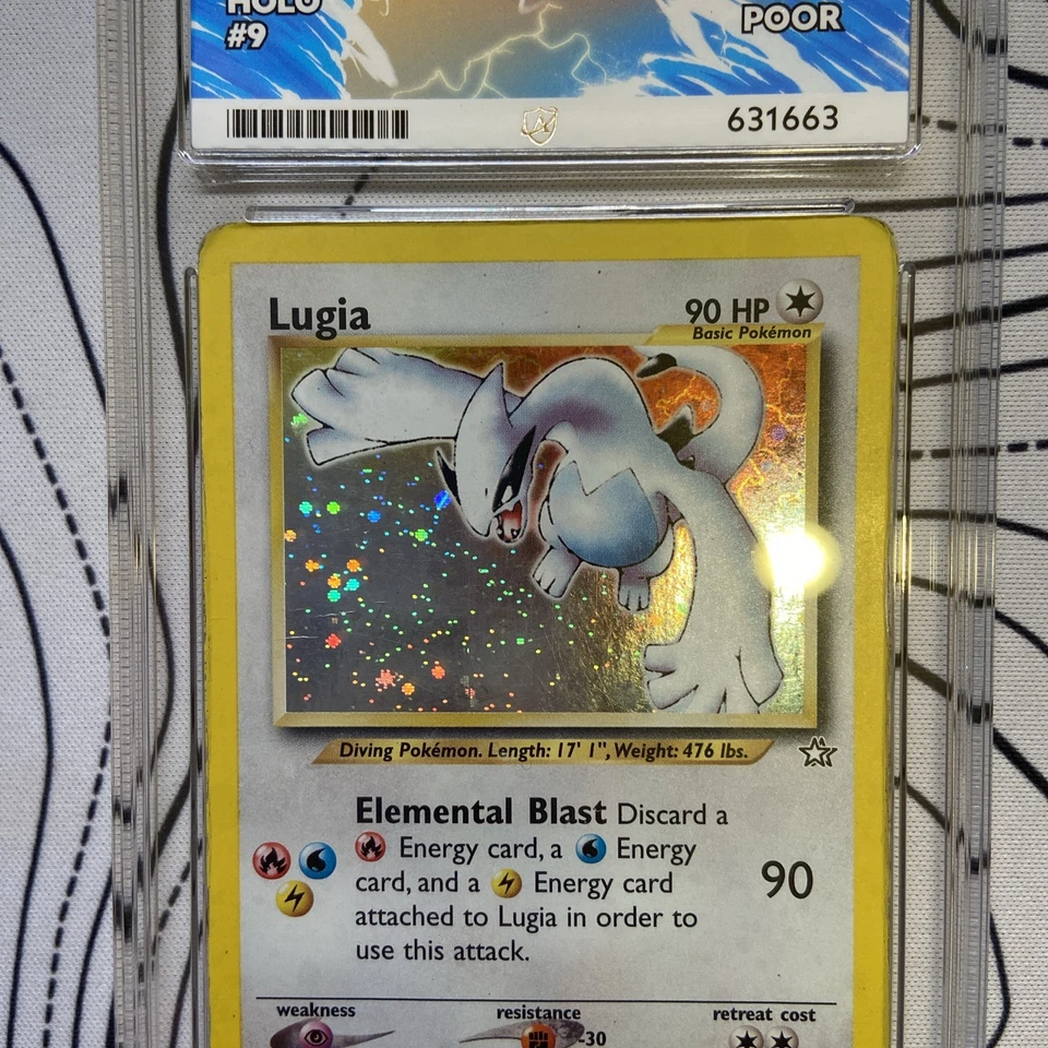 Pokemon TCG Lugia 9/111 2000 Neo Genesis Holo Ace Grade 1 - Image 2 of 4