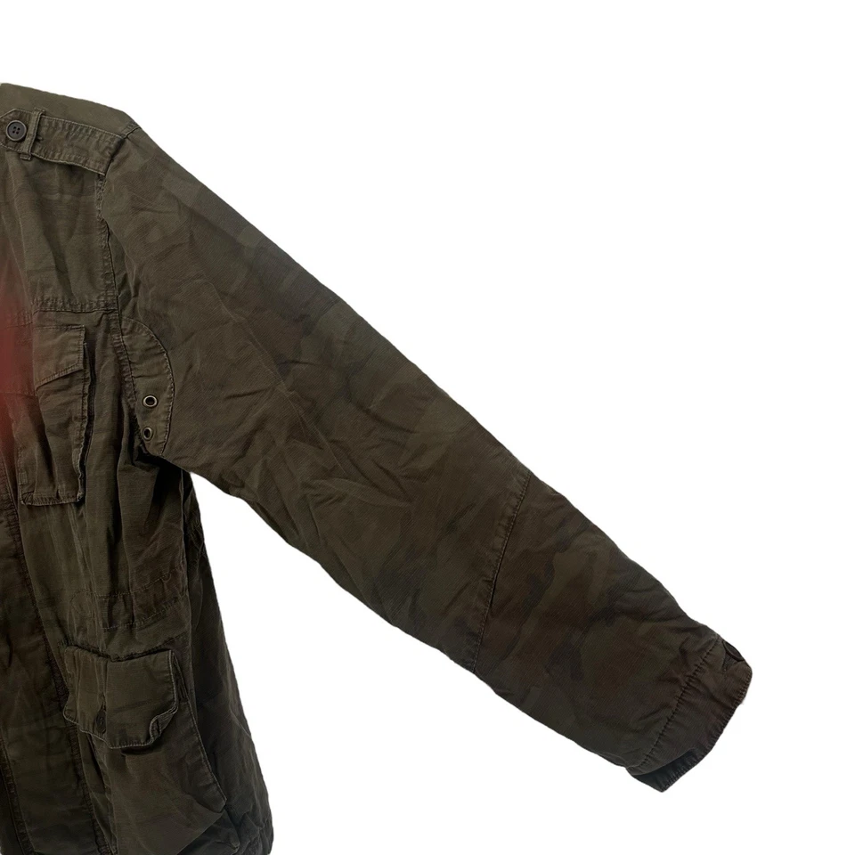 Lucky Brand Jacket Mens XL Camo Utility Military Style Field Coat Rip Stop Y2K - Image 3 of 4