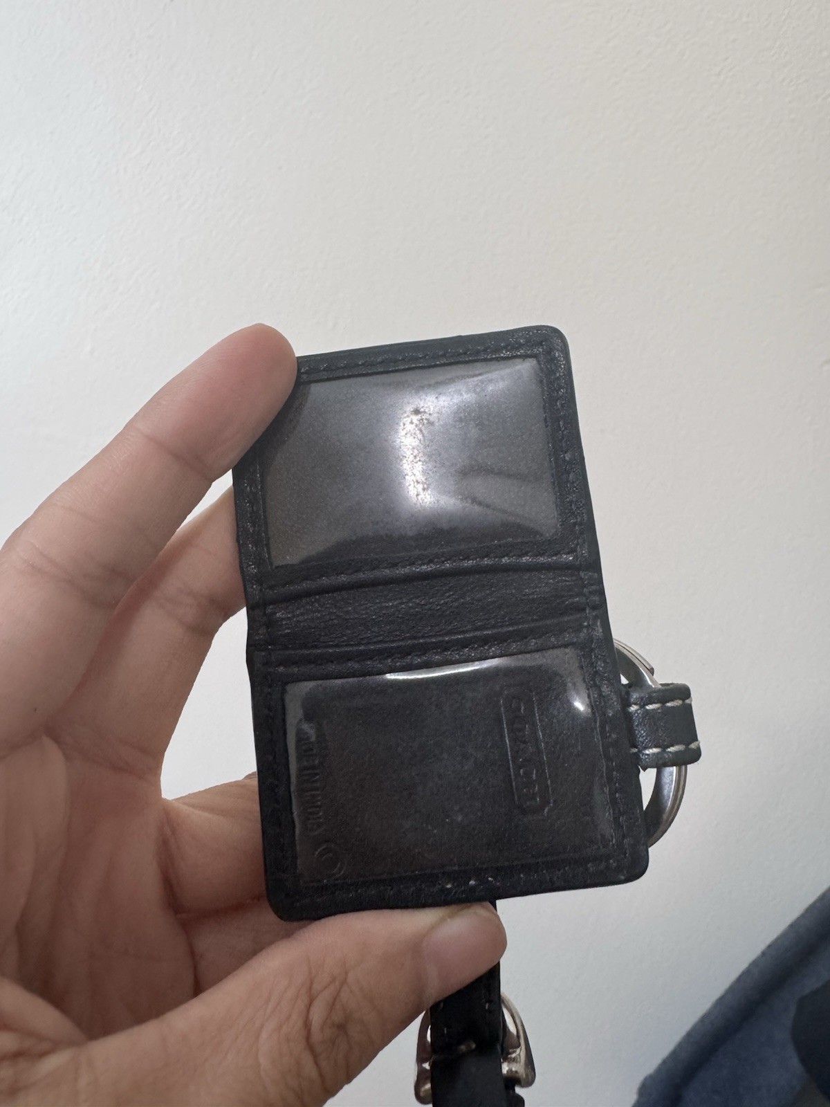 Vintage Coach Leather Photo Book Keychain in Black Le… - Gem