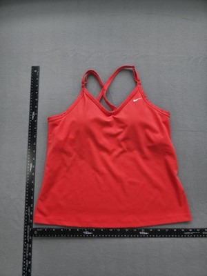 Nike Dri-FIT Indy Sports Bra Tank Top Women Size L In Orange