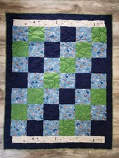 Handmade Noah  s Ark Baby Quilt  Bethel Quilters  48" x 38"  Made with Love