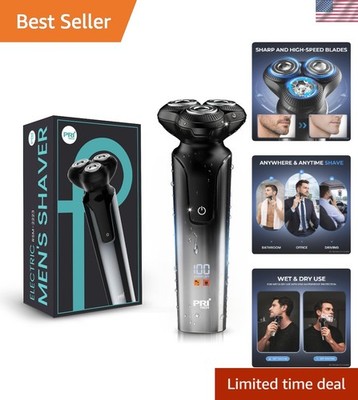 Portable Men s Electric Razor with Stainless Steel Blades & Easy Clean Features