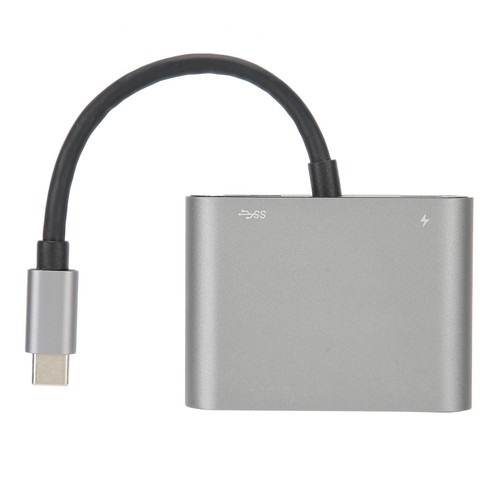 4 In-1 Type C To PdHDMiVGaUSB Hub Adapter Computer Electronics Accessory Silv FY - Zdjęcie 9 z 17