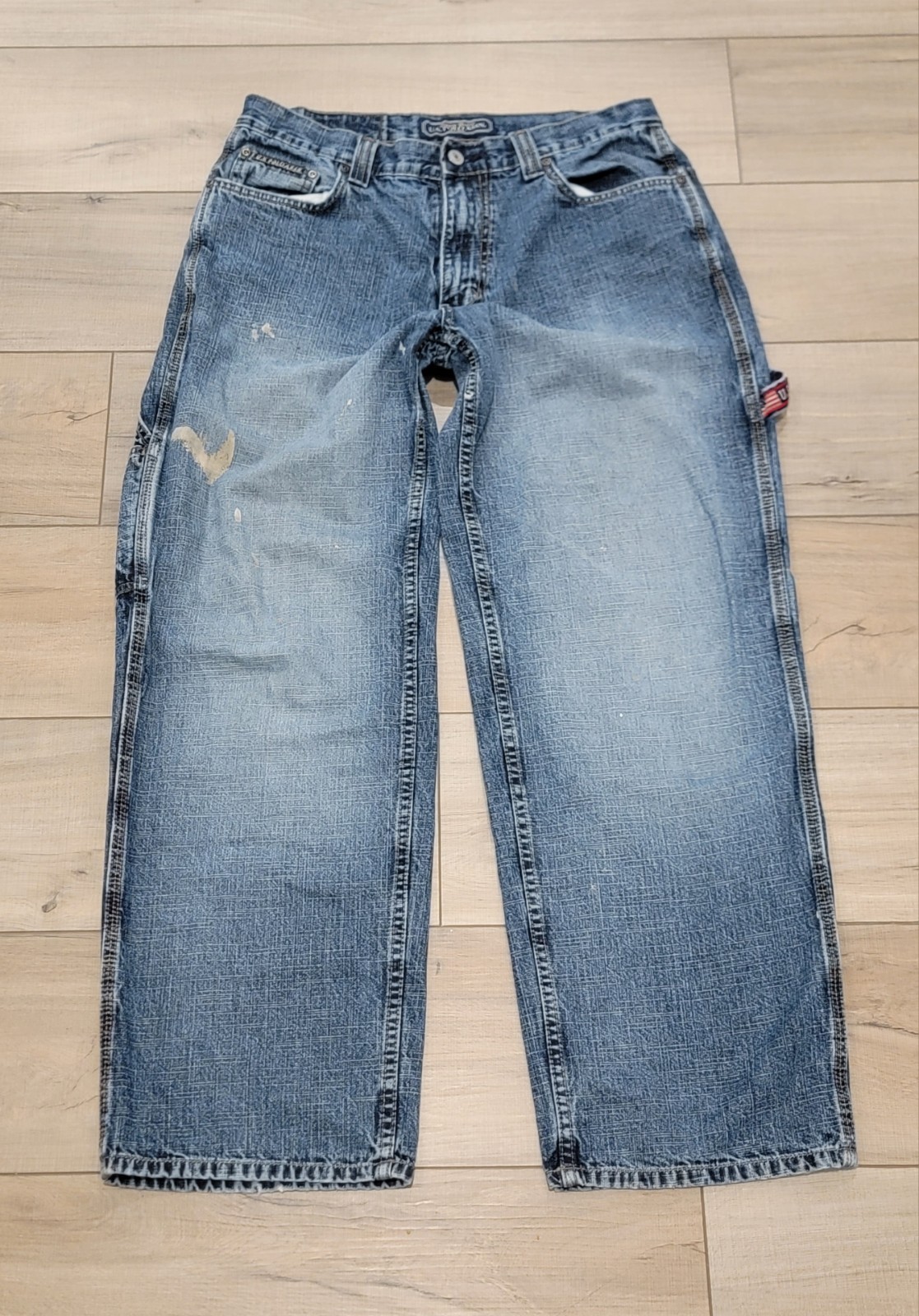 Vintage Y2k US Polo Assn Mens Baggy Wide leg Skater Carpenter Jeans  33x30