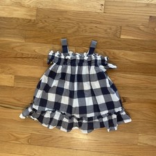 Janie And Jack 18-24Mo Off shoulder Gingham Dress With Bloomers never worn 
