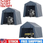 7x10/7x12/10x10' Outdoor Storage Carport Portable Motorcycle Garage Shelter Shed
