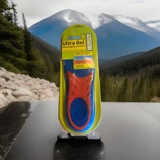 Men's Ultra Gel Massaging Insoles W/ Orthotic Support By PROFOOT. New Sealed