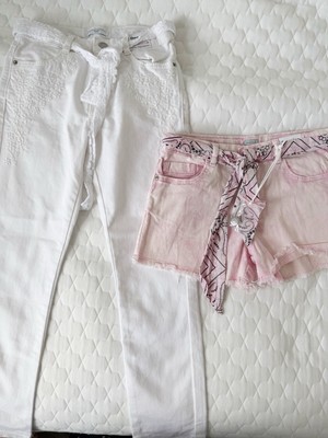 Original Marines weiße Jeans und rosa Shorts, 7-8 Jahre
