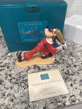 Walt Disney Classics Batter Up Goofy Figurine How to Play Baseball With COA, Box