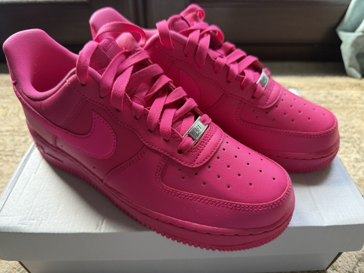 Fireberry Shiny Pink Air Force Ones Nike Air Force '07 Fireberry