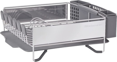 Kitchenaid Compact Space Saving, Dish Rack with Removable Flatware Caddy and Ang