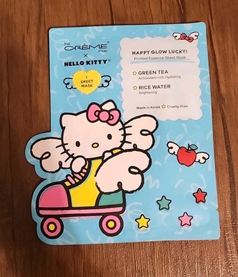 The Crème Shop x Hello Kitty Sheet mask Hyaluronic Acid Green Tea Rice Water NEW