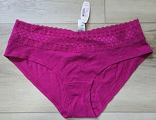 NWT Vintage Victoria's Secret Cotton Lace Waist Low-Rise Hiphugger Panties M