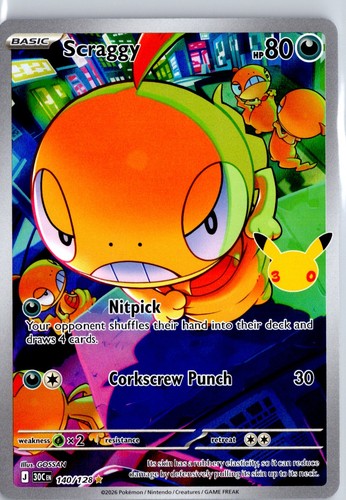 Scraggy 140/128 - 30th Anniversary Celebration - Pokemon TCG