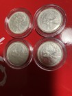 Canada 25C 1965-66 Elizabeth II Caribou Reverse .800 Silver Coin Lot of 4 — photo 5