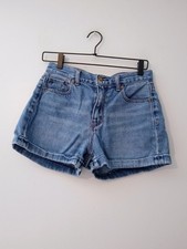 American Eagle Denim Shorts Size 4 Mom Short High Rise Cuffs Cotton
