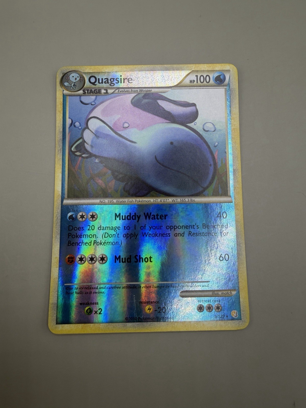 Quagsire 9/123 Reverse Holo Heartgold SoulSilver Vintage Pokemon TCG - **NM**