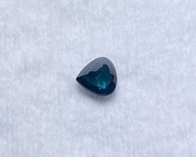 0.87 CTS, PEAR CUT, BLUE SAPPHIRE, 6.3 X 6.1 X 3.2 MM, S1 FROM MADAGASCAR