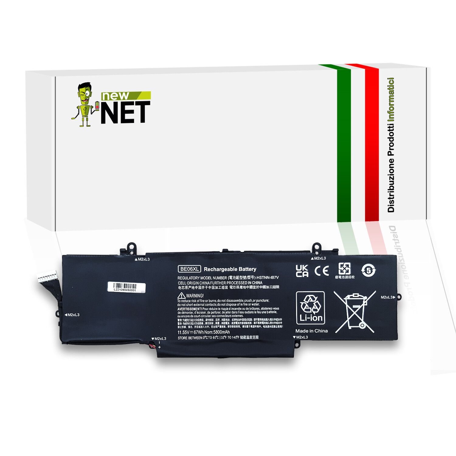 Batteria compatibile con HP Elitebook 1040 G4 2RW48AW 3NU56UT 11,55V 67Wh