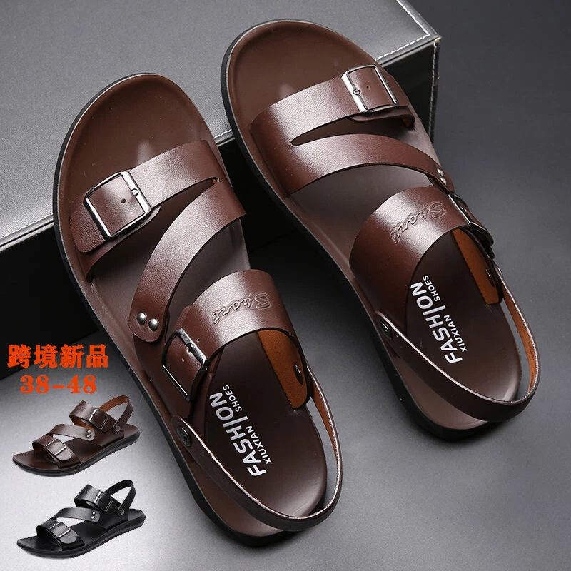 Men's Dual Buckle Faux Leather Sandals Slingbacks Holiday Beach Shoes Plus Size
Opens in a new windo