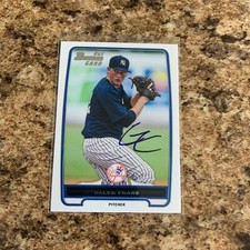 Caleb Frare Signed 2012 Bowman Draft Rc Auto New York Yankees