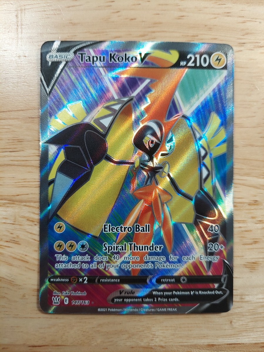 Tapu Koko V 147/163 Battle Styles NM Full Art Ultra Rare Pokemon Card