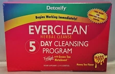 New Detoxify Everclean Herbal Cleanse 5 Day Program with Green Tea Metaboost
