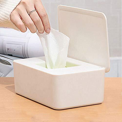 Wipes Dispenser, Baby Diaper Wipes Case, Tissue Storage Box, Easy Open & Clos...