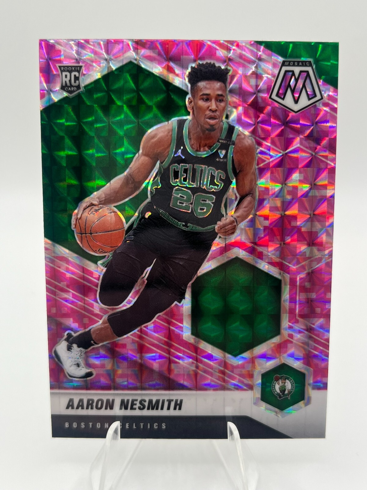 2020-21 Panini Mosaic - Rookie Aaron Nesmith #227 Pink Camo Mosaic Prizm RC