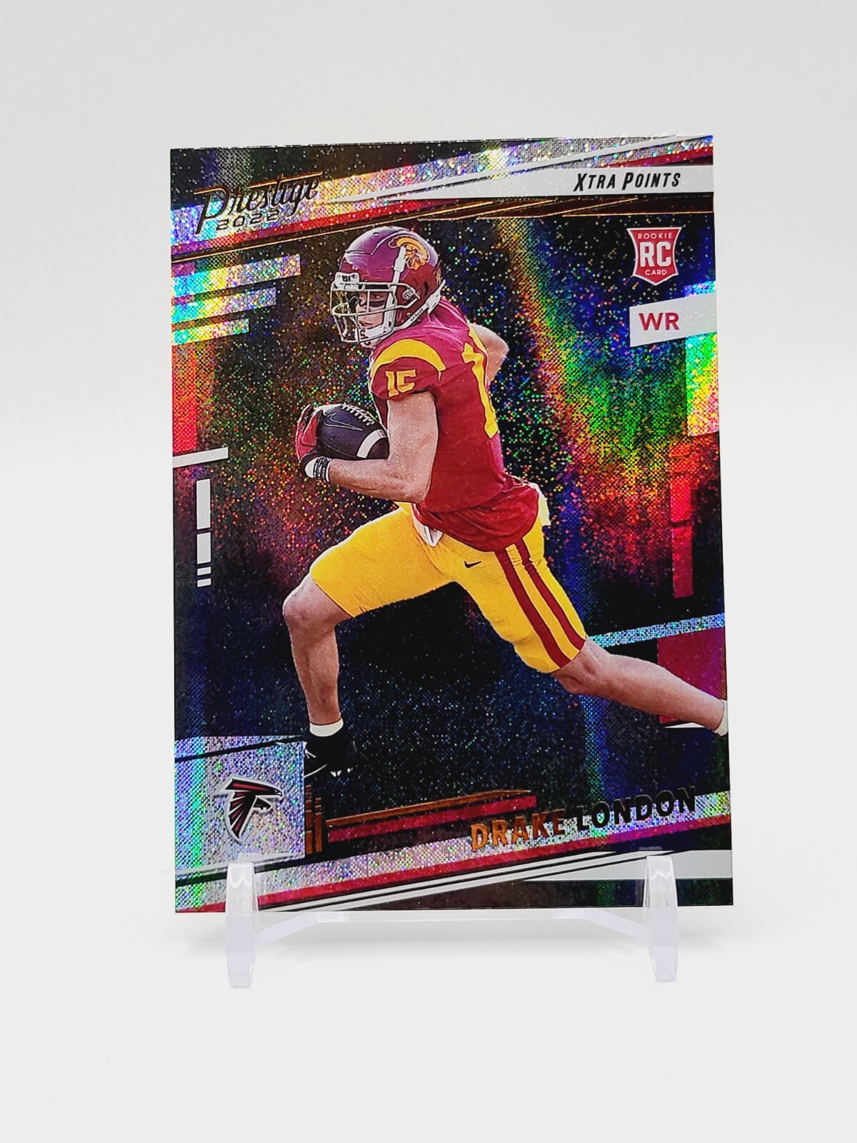 Drake London ROOKIE CARD "Xtra Points" GALACTIC/DOTS 2022 Panini Prestige #309