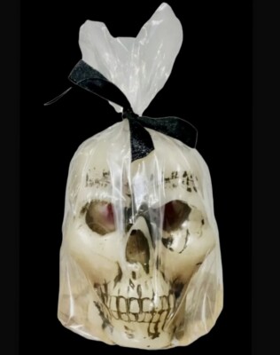 Halloween Candle Bleeding Skull Candle With Red Wax For Effect NEW