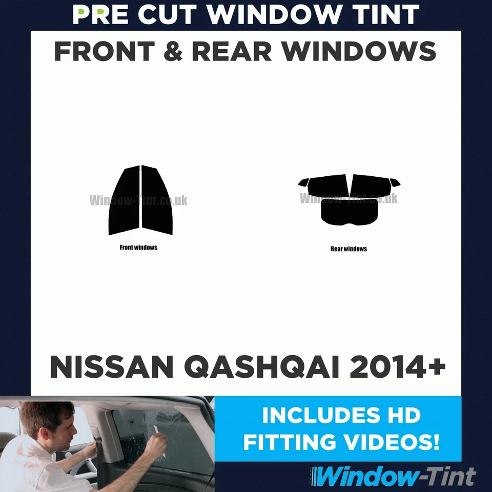 For Nissan Qashqai 2014+ Full Pre Cut Window Tint Kit Front & Rear Tinting Film - Image 2 of 4