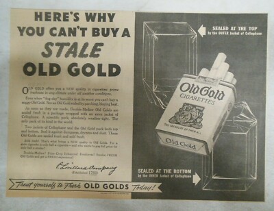 where can i buy old gold cigarettes Old Gold Cigarette Ad: Always Fresh Old Gold ! from 1937 Size: 11 x 15  inches