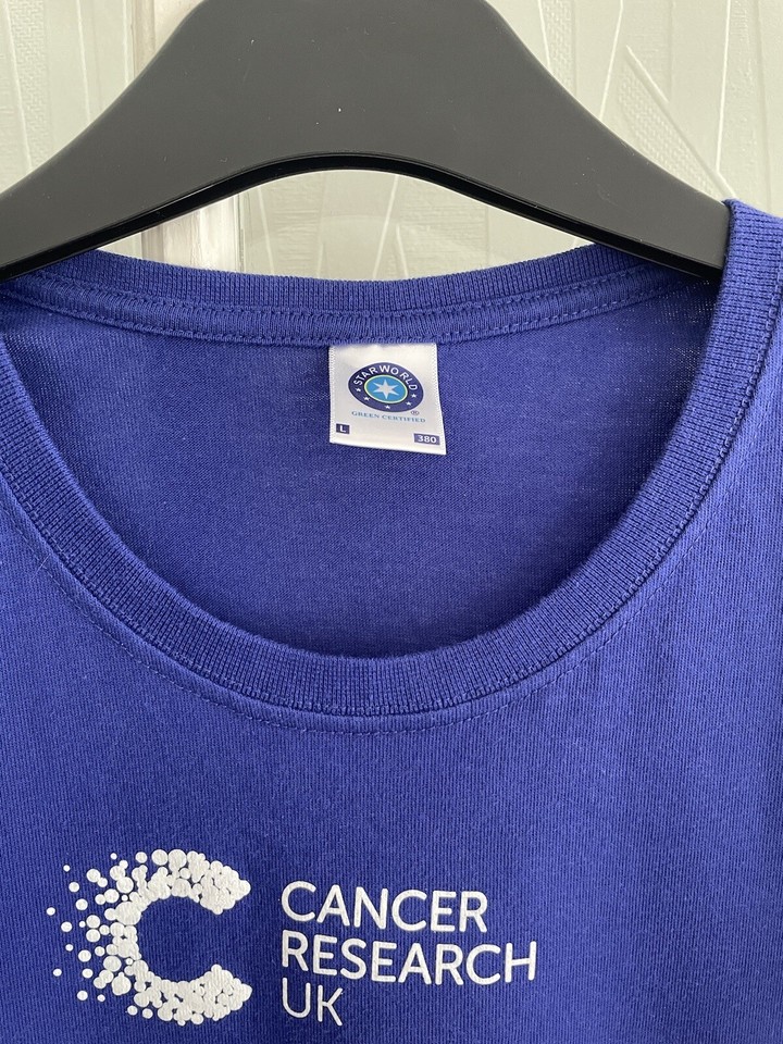 Cancer Research UK Unisex Blue Charity TShirt Shine 18 Night Walk UK