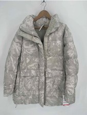 Lululemon Goose Down Jacket Puffer Coat Women’s Size 12 Off White Beige Gray New