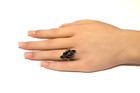 10k yellow gold pear shape Sapphire cluster ring 5.1g size 8 3/4 — photo 5