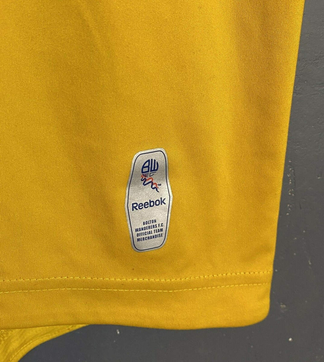 MEN'S REEBOK BOLTON WANDERERS 2008/2009 AWAY SOCCER FOOTBALL SHIRT